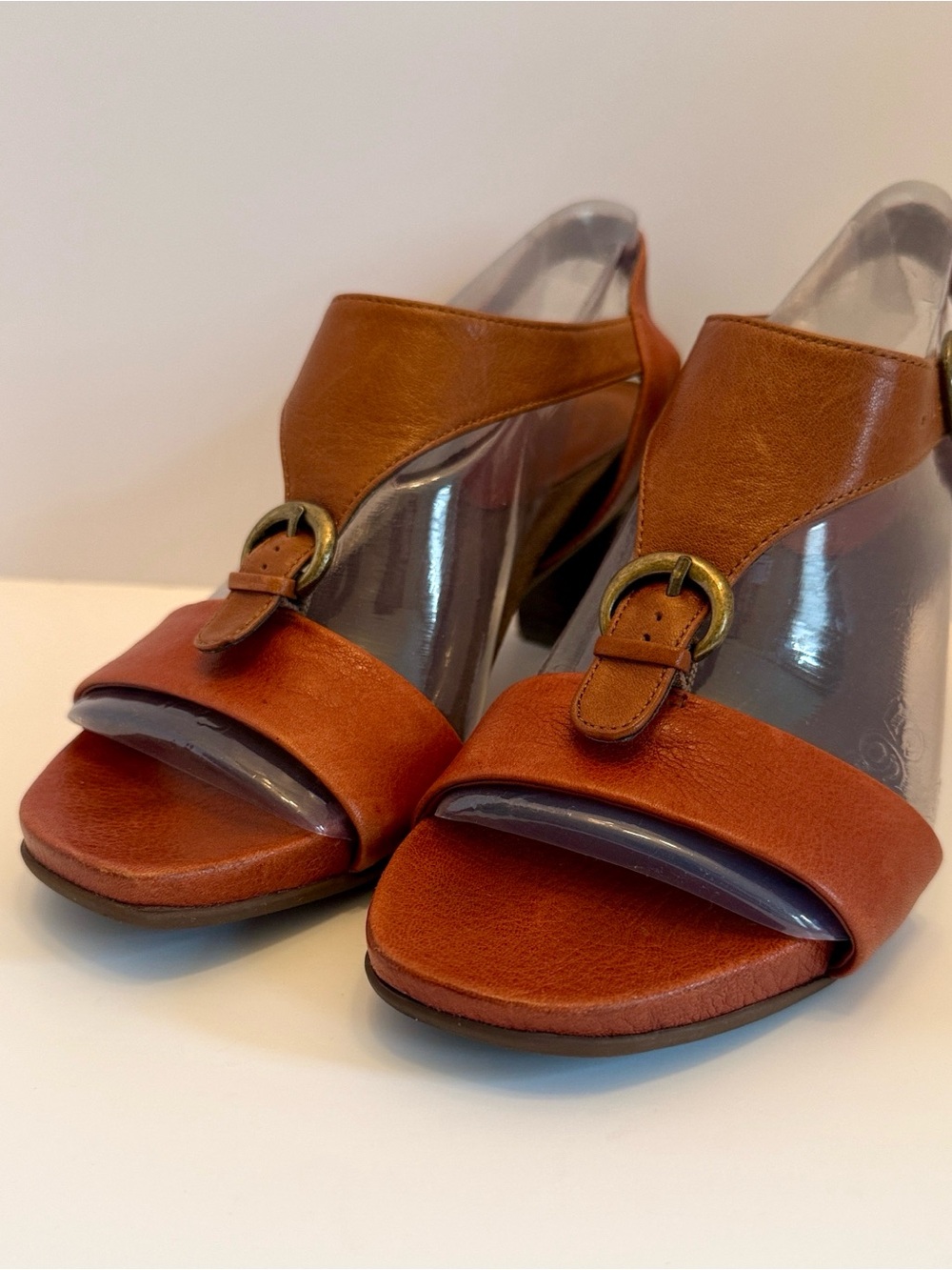 Aetrex Essence Tanya T-Strap Orthotic Sandals Ginger/Wheat EJ402 Womens Size 7 - Picture 7 of 12